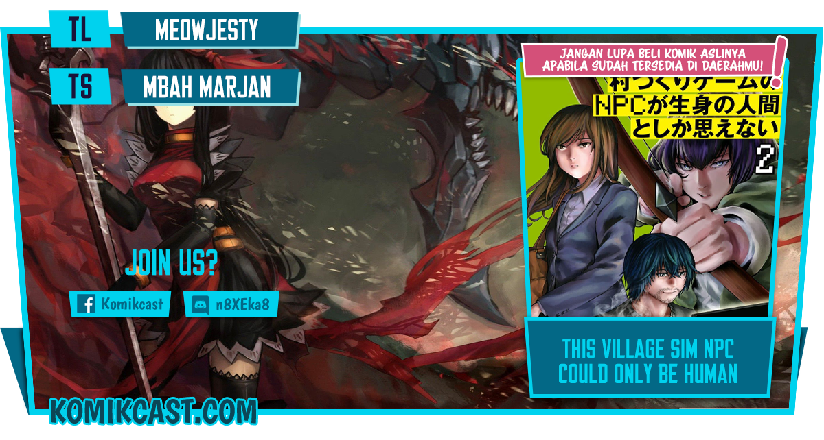 This Village Sim NPC Could Only Be Human Chapter 19.2 Bahasa Indonesia